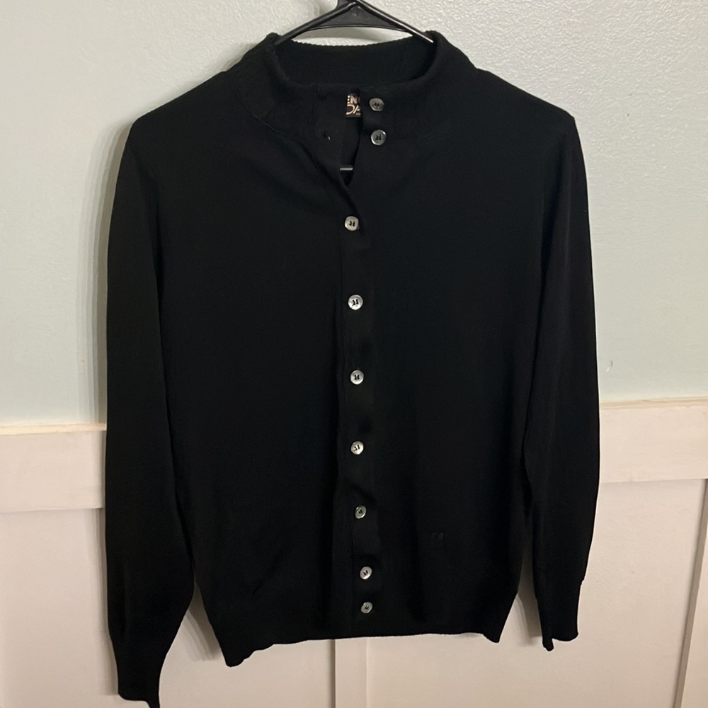 Vintage GIVENCHY Sport black button up sweater / cardigan LIKE NEW!!! Sz. 40 / 8